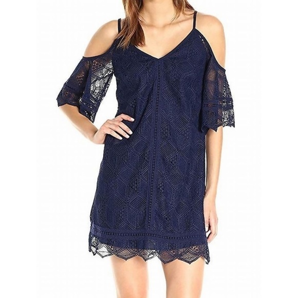 Laundry by Shelli Segal - Cold Shoulder Trapeze Venise Dress - Picture 8 of 10